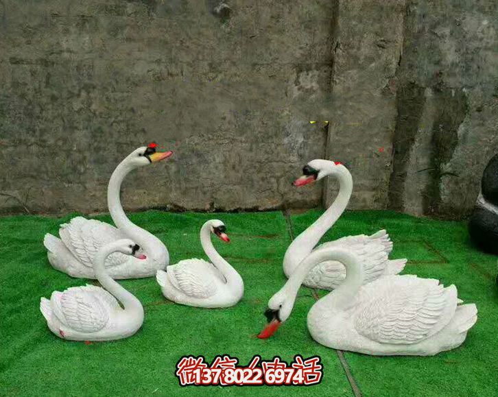 雕塑仿真天鵝，裝飾庭院、酒店、別墅等空間