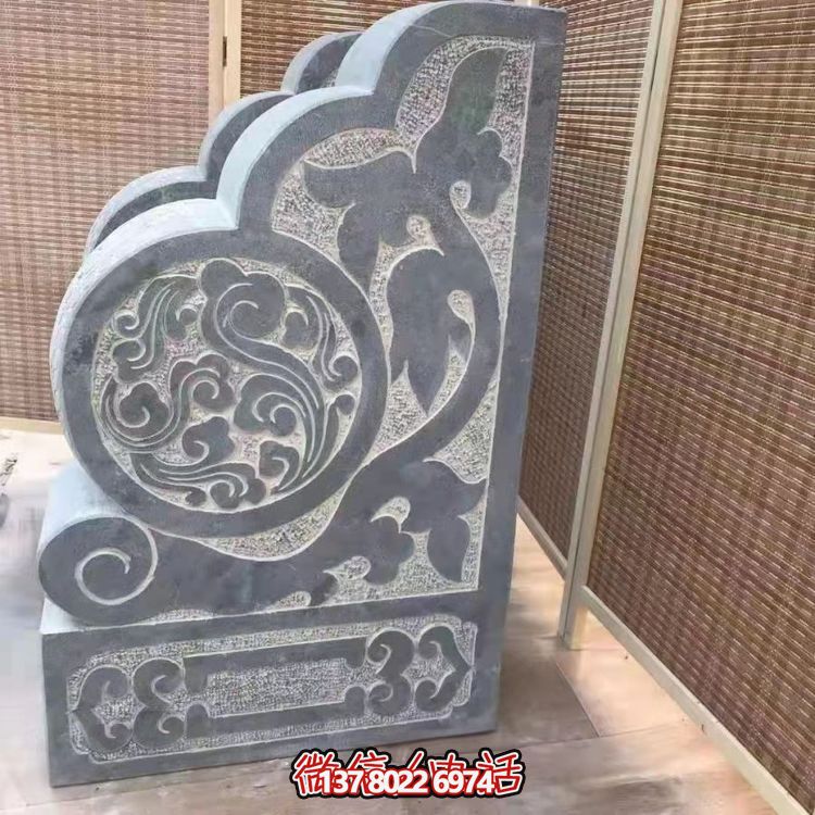 傳統(tǒng)石刻抱鼓，點(diǎn)綴仿古庭院