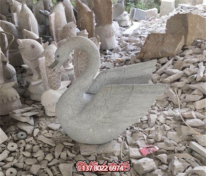大理石創(chuàng)意天鵝雕塑，美麗大理景區(qū)的精品藝術(shù)品