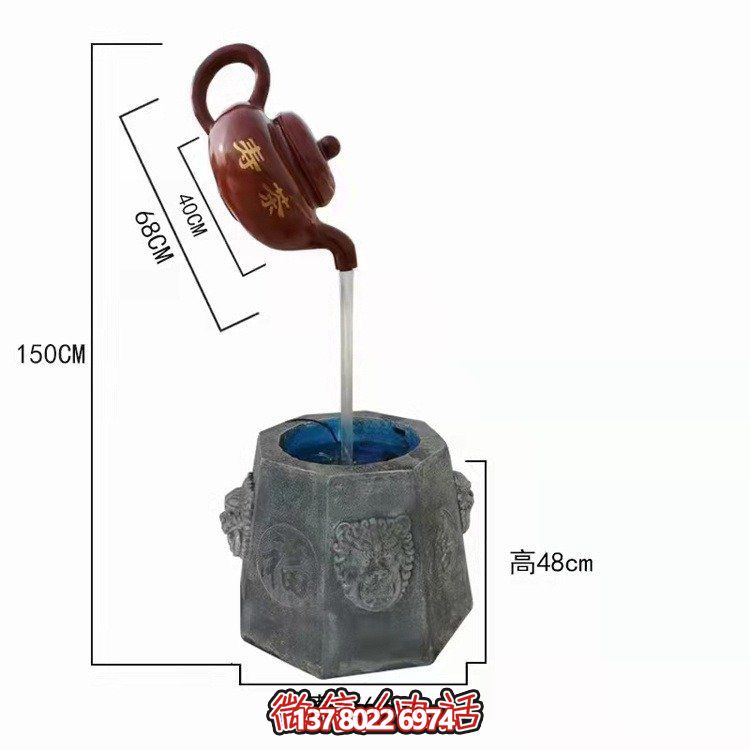 玻璃鋼大型懸空擺件，打造戶外流水天雕塑