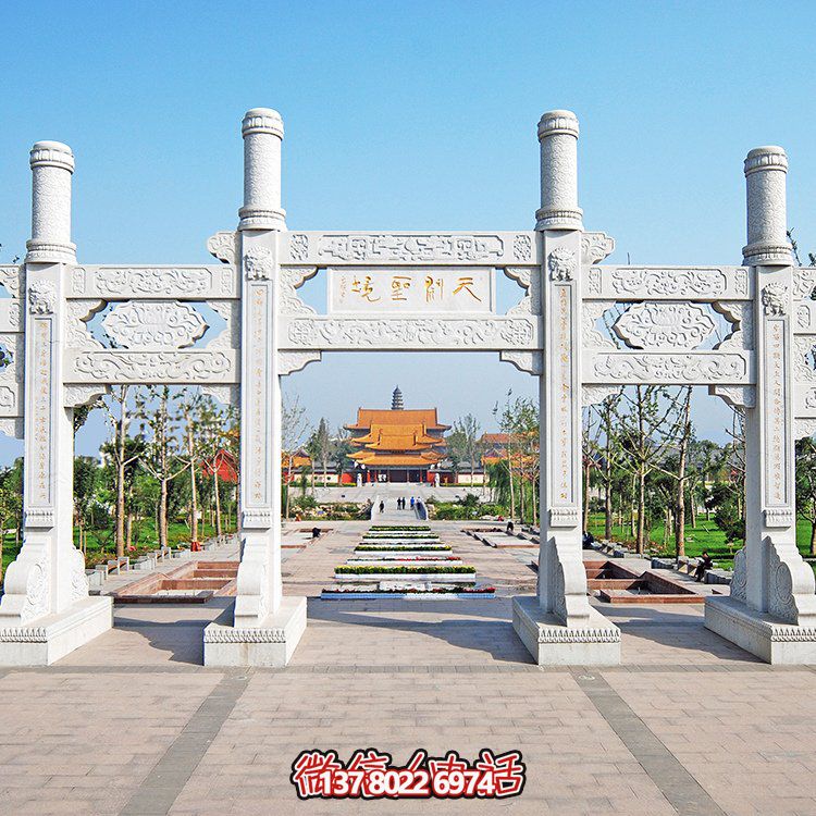 精美大理石石雕多門牌坊雕塑，讓你領略大理景區(qū)的精彩