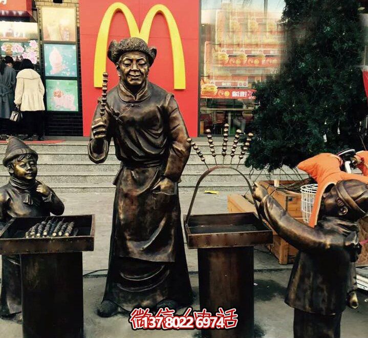 精美銅雕糖葫蘆，給您獨特的步行街體驗