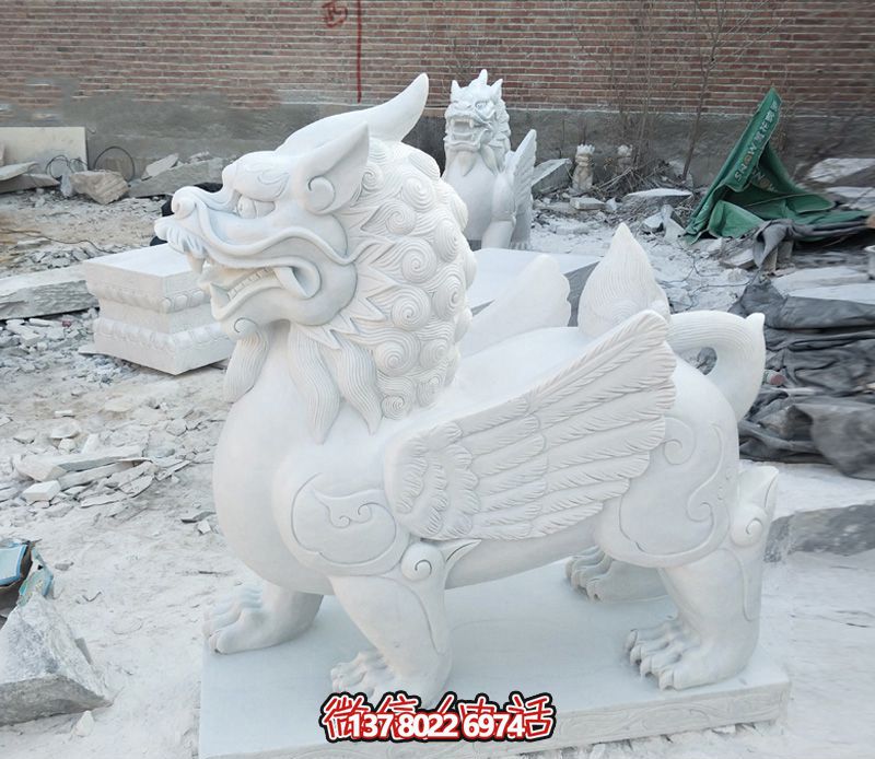 創(chuàng)意漢白玉獨角獸石雕 創(chuàng)意漢白玉獨角獸石雕