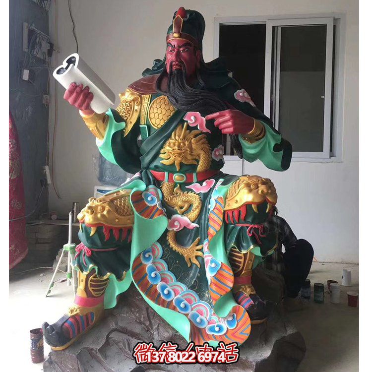 玻璃鋼關(guān)公神像，打造古典寺廟氛圍