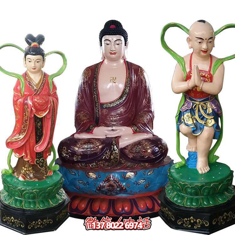 融合玻璃鋼、玻璃、彩繪技術(shù)的戶外景觀如來(lái)雕塑