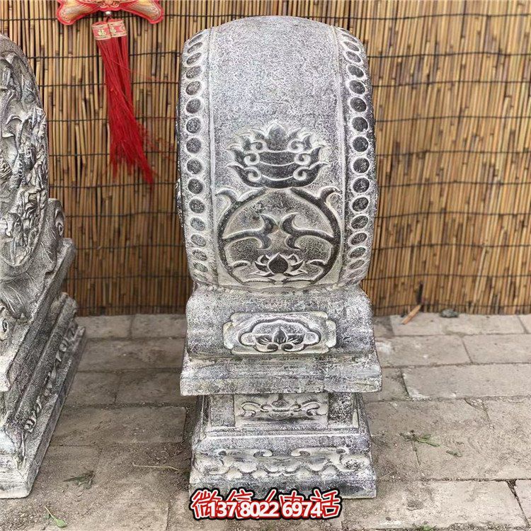 青石石雕抱鼓，點(diǎn)綴園林之美
