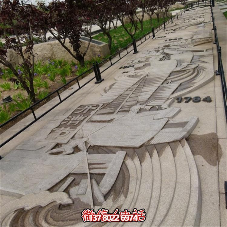 大理石浮雕壁畫，點綴景區(qū)廣場裝飾