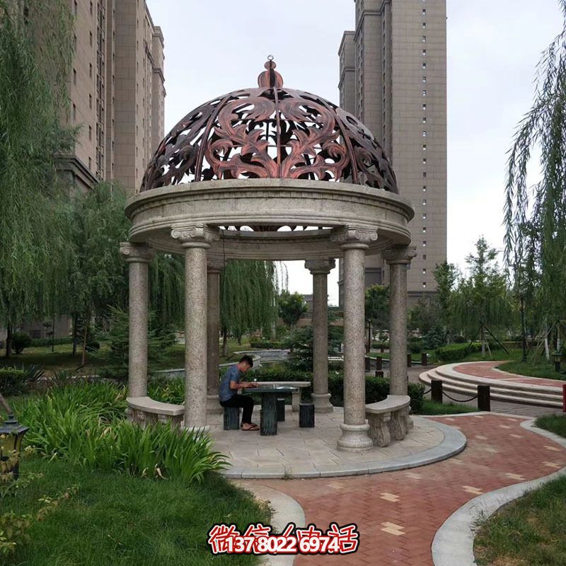 高端歐式鏤空涼亭，打造完美小區(qū)廣場