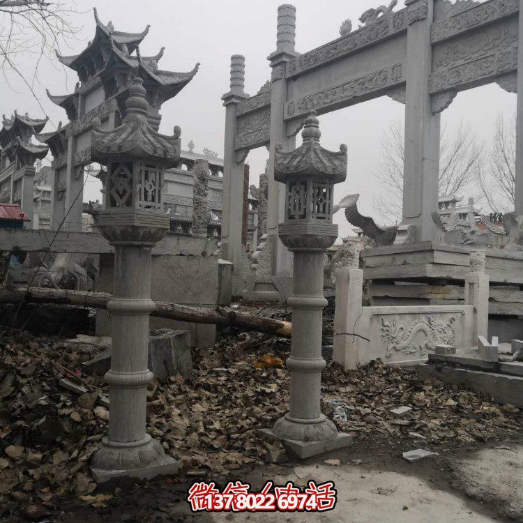 精美石雕創(chuàng)意石燈，提升庭院景觀美感