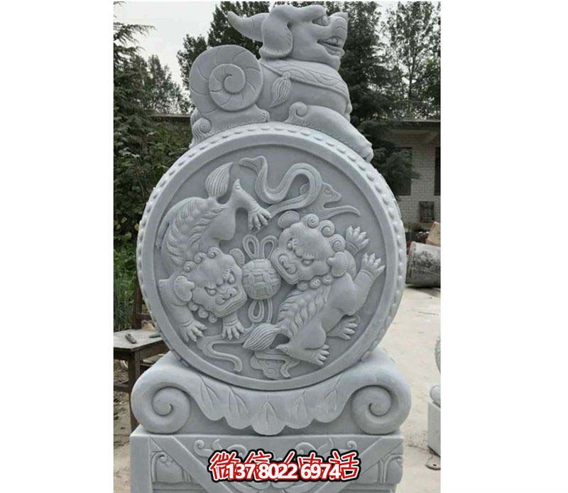 精美大理石抱鼓石雕塑，點(diǎn)綴園林景觀