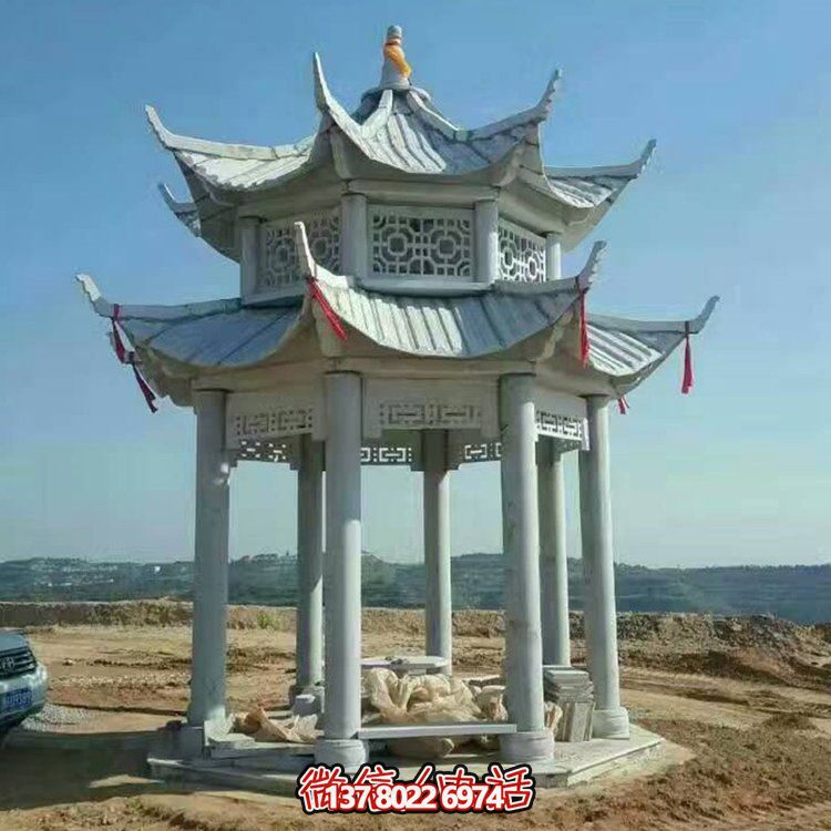 中式雙層涼亭，傳承傳統(tǒng)文化美學(xué)