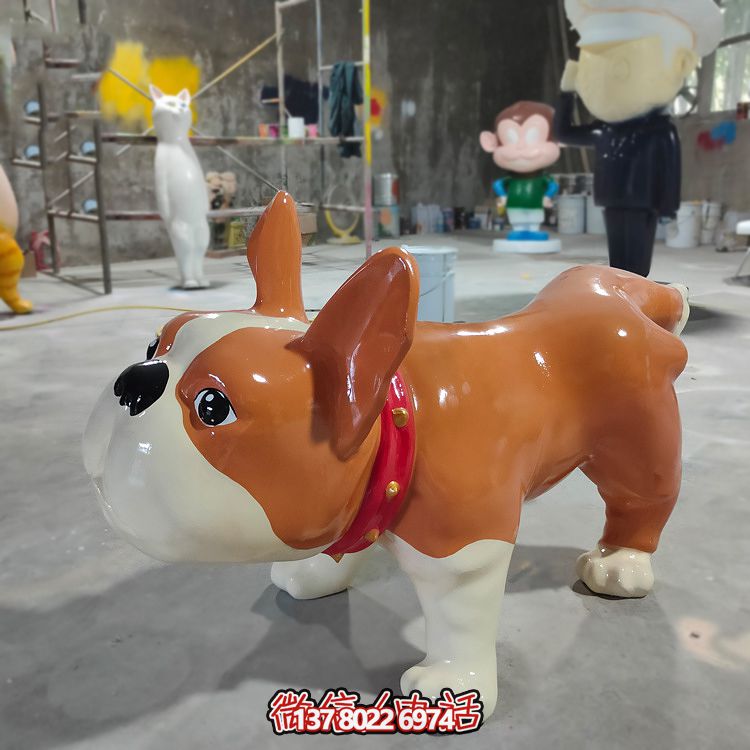玻璃鋼彩繪創(chuàng)意游樂(lè)園狗雕塑 玻璃鋼彩繪創(chuàng)意游樂(lè)園狗雕塑