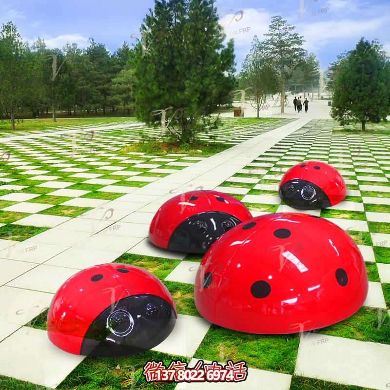 玻璃鋼彩繪瓢蟲(chóng)雕塑 玻璃鋼彩繪瓢蟲(chóng)雕塑