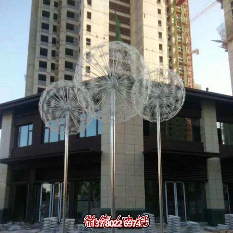 不銹鋼植物景觀雕塑，點綴商業(yè)酒店