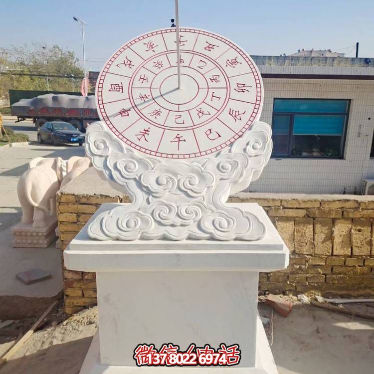 古典石雕計時器擺件，傳承校園文化