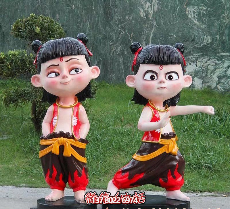 公園兒童游樂(lè)玻璃鋼玻璃卡通哪吒人物雕塑 公園兒童游樂(lè)玻璃鋼玻璃卡通哪吒人物雕塑