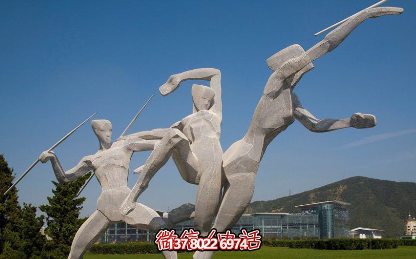廣場草坪擺放玻璃鋼標(biāo)槍運動雕塑 廣場草坪擺放玻璃鋼標(biāo)槍運動雕塑