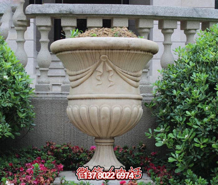別墅公園景觀(guān)歐式石雕花盆雕塑 別墅公園景觀(guān)歐式石雕花盆雕塑